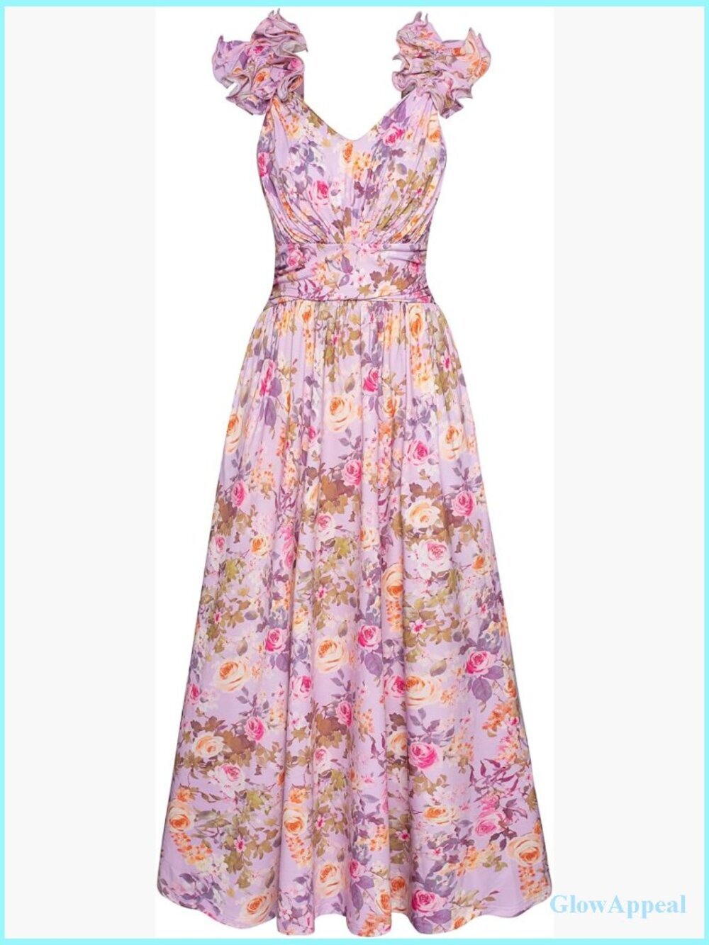 Floral Print Sleeveless Maxi Dress Smocked Back Spaghetti Strap Ruffled